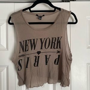 Forever, 21 distressed, khaki tank top